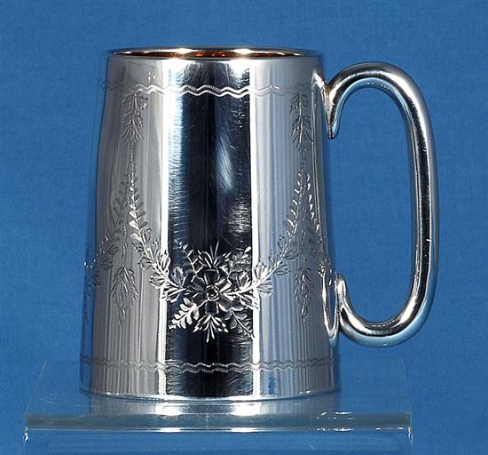 A George V silver christening mug, by Asprey & Co Ltd, Height 90mm Weight 3.8oz/120grms